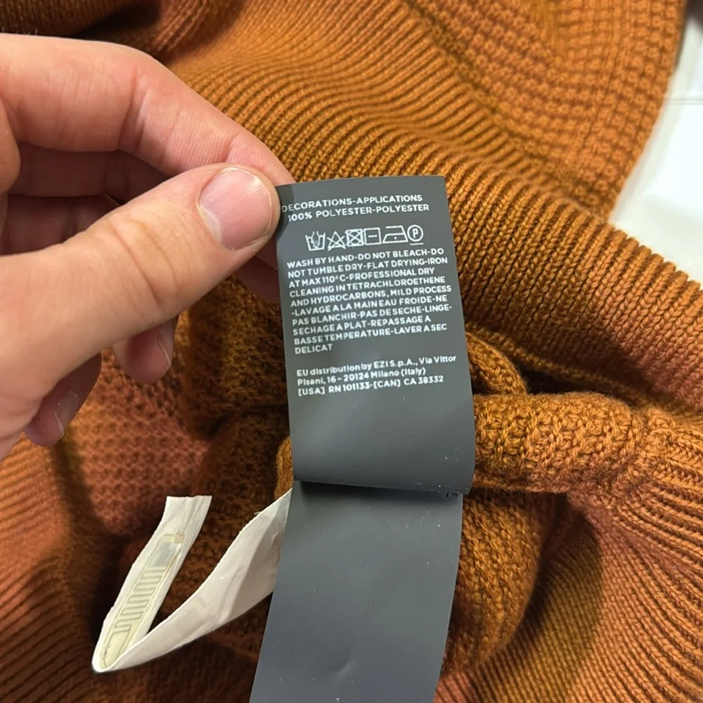 Ermenegildo Zegna Men's Crewneck Sweater in Burnt Orange